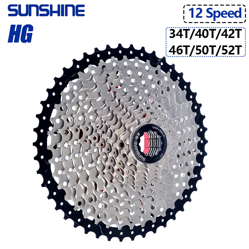 Cassette 11 Speed - Кассета SUNSHINE hg 12-скоростная 11-34-40-42-46-50-52, ультралегкая,