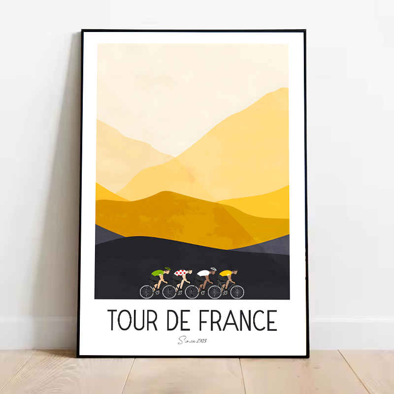 Акварельный постер с изображен – обзор и цена Mountain Biking France